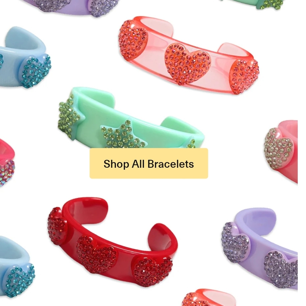 Colorful Heart Bangle Set - Picture 6 of 7